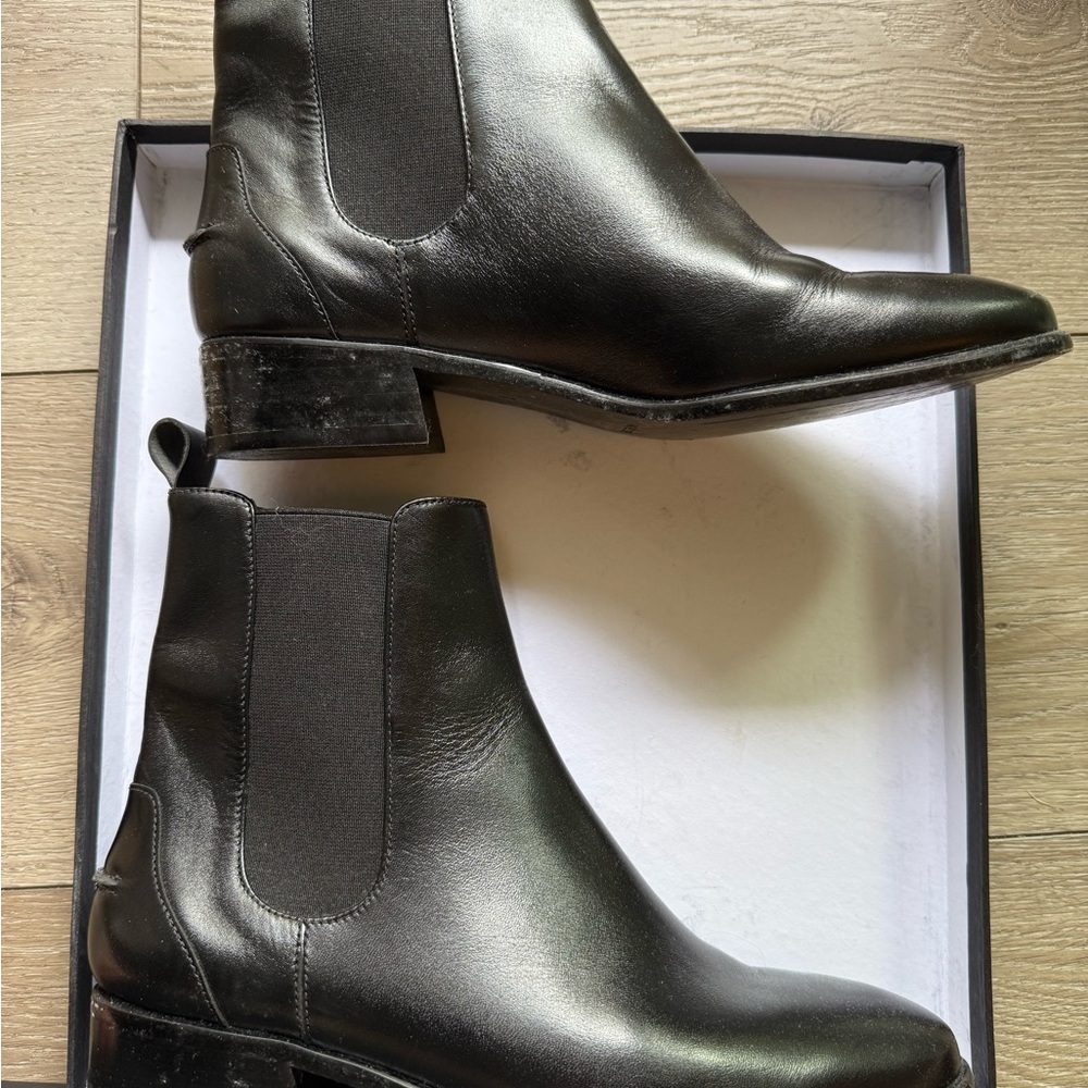 Rachel Comey Black Leather Chelsea Boots